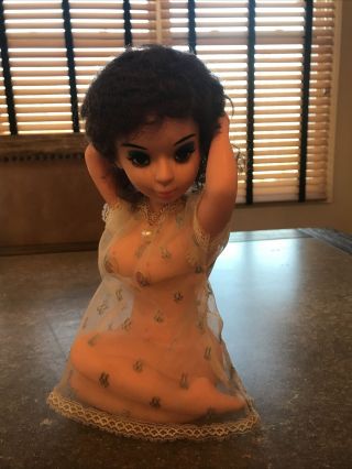 Vintage Nude Lady Am Radio Pin Up Doll In Sheer Nighty But Read