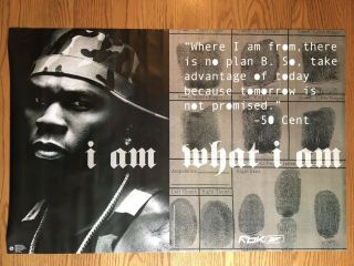 I Am 50 Cent Rolled Music Poster 23 " X 33 " 2643 Black And White