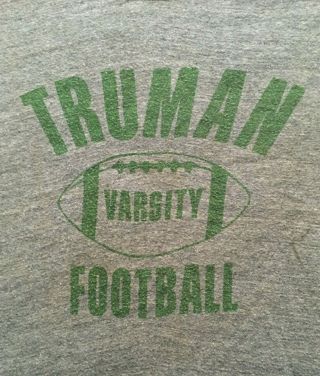 Rare Vintage Truman High School Bronx N.  Y.  Varsity Team Football Shirt 1970 