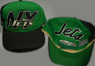 Vintage York Jets Hat Green Black Script Pro Line Snapback Sport Specialties
