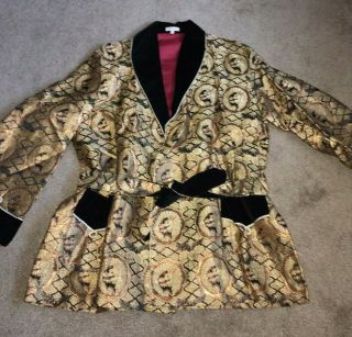 Vintage Japanese Kimono Robe,  Smoking Jacket M,  Unisex