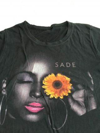 Sade Soldier Of Love 2011 Band Tour R And B Women Shirt Large Black Short Sleeve