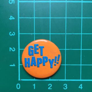 Elvis Costello Get Happy Uk 1980 Promo Vintage Badge Pin