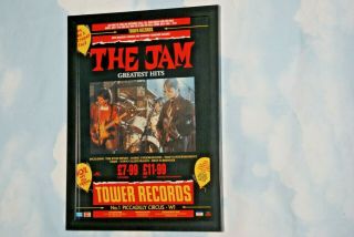The Jam Framed A4 1991 `greatest Hits` Album Band Promo Art Poster
