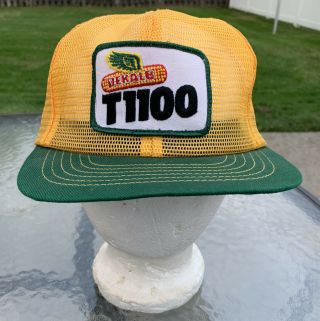 Vtg Dekalb T1100 Mesh Trucker Hat Snapback Swingster Hat Baseball Cap Usa Made