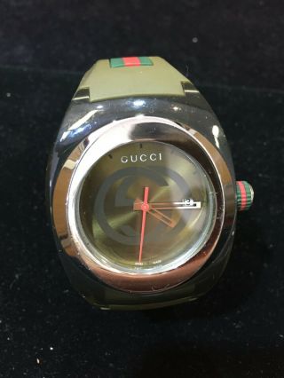 Gucci Watch 137.  1 Army Green Very Rare