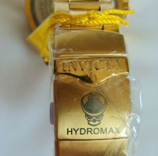 Invicta Hydromax Reserve 29729 Men ' s 52mm Swiss GMT (100ATM) Date Gold Stainless 3