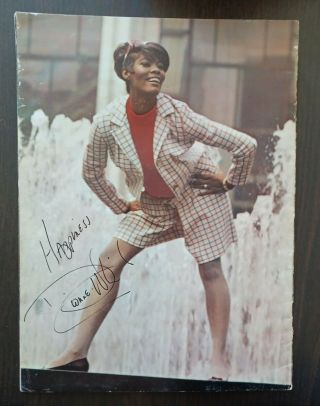 Vintage 1970s Dionne Warwick Souvenir Program R&b Soul Signed 16 Pages