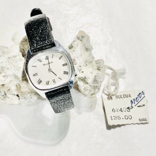 Vintage Bulova Swiss Mechanical Wind Up Womens Wrist Watch 1970s Nos (397 - S)