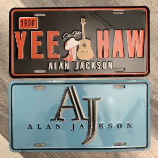 Alan Jackson Vintage License Plates Photo And 2015 Calendar Country Music ⭐️