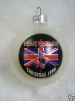 Iron Maiden Vintage Glass Ornament Santa 