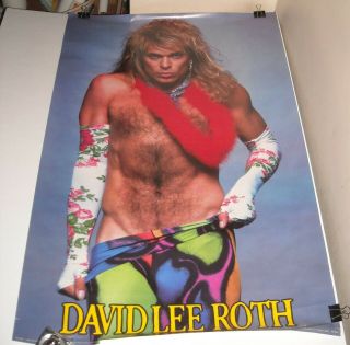Rolled 1986 David Lee Roth Pin Up Poster Van Halen Frontman Bi Rite Posters