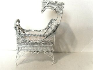 Doll House Furniture,  Victorian Style Baby Bed