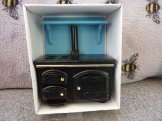 Dolls House Minitures 1/12th Scale Black & Blue Cooking Range