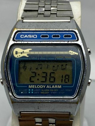 Vintage Casio Guitar Melody Alarm Module 82 Men Watch M - 321