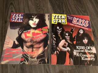 Kiss - Teen Star - 1978 Foldout Poster Magazines - Set Of 2 - Aucoin Era Collectable