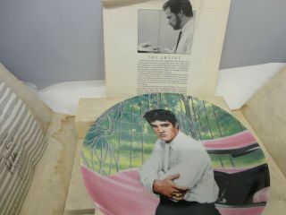 1988 “elvis At The Gates Of Graceland” Elvis Presley Delphi Collector Plate