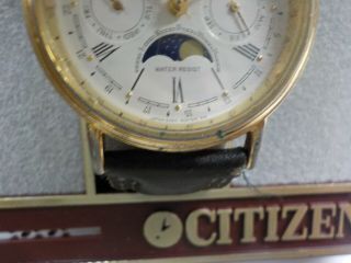 Rare Citizen Elegance Triple Calendar Moon Phase Watch 6350 - G30744KA 3