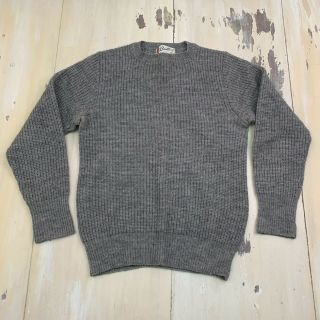Brentwood - Vtg 40s - 50s Mirapaca Continental Crewneck Gray Sweater,  Mens Small