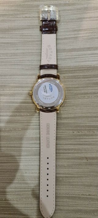 Gents Rotary Brown Croco Leather Strap Moonphase Watch Needs Battery GS00124/03 3