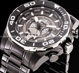 Invicta Marvel Punisher Dual Time Chronograph Black Combat 48mm Mens Watch