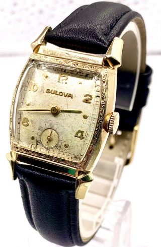 Vintage 1949 Bulova Cadet 15 Jewel Wrist Watch - 10k Gp - Running Well