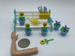 Barbie Doll House Accessory Diorama Flower Garden Plant Outdoor Potted Sunflower
