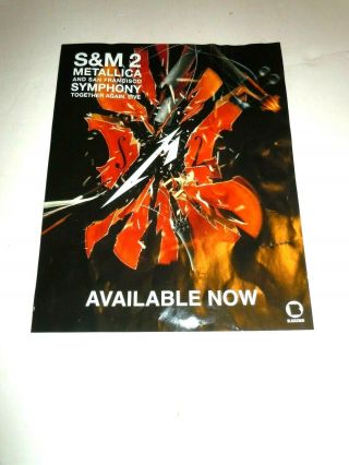 Metallica S&m2 And The San Francisco Symphony Promo Poster 11x17