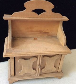 Antique Wooden Dollhouse Hutch /old Store Stock Found In Storage