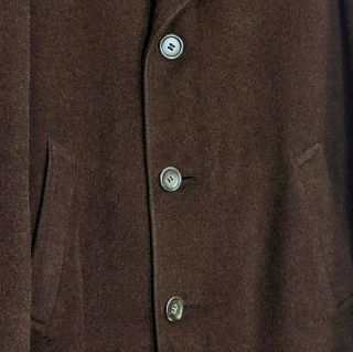 KUPPENHEIMER ' The Don Juan ' Vintage Sz XL Brown Wool Notch Collar Overcoat 2