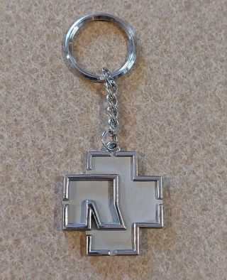 Rammstein Heavy Metal Silver Keychain Logo Authentic Band Merchandise Rock