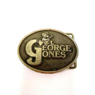 Vtg George Jones The Possum Belt Buckle Limited Edition Muscle Shoals Alabama