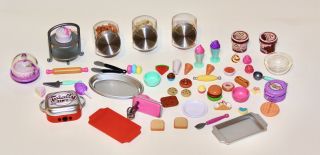 Totally Tiny Toy Food Set,  Sweet Treats Unicorn Cake & Desserts,  More Glass Jar