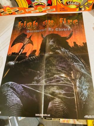 High On Fire Surrounded By Thieves Promo Poster Relapse Records Metal