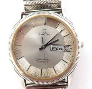 1984 Omega Seamaster Quartz Day Date Cal.  1425 7j Mens Watch.  Ref.  1960246