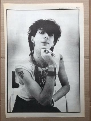Soft Cell Marc Almond Poster Sized Music Press Pin - Up From 1983 - Print
