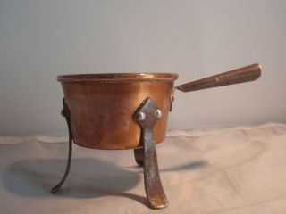 Swedish Vintage Kitchen Utensils Miniature Copper Pot W Handle 2 " High