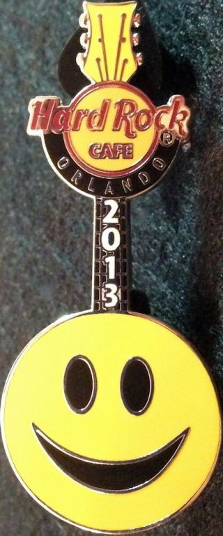 Hard Rock Cafe Orlando 2013 " Have A Day " Smiley Face Guitar Pin Smile Cute