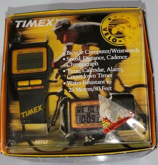 Timex Velo - Trak Vintage Bicycle Cadence Watch Rare Needs Battery