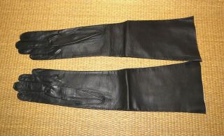 Van Raalte Gloves 15 " | Nos/new Vintage Black 
