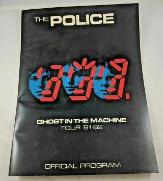 The Police - Ghost In The Machine - 1981 - 1982 - Official Tour Program Progamme