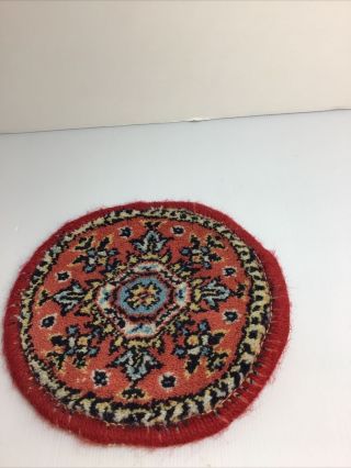 Round Wool Rug For Doll House.  7.  5 Round.  Rare