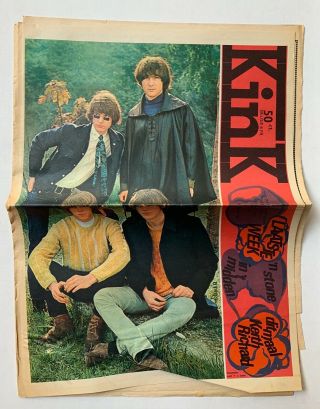 Kink 1967 Dutch Music Paper The Byrds Jimi Hendrix Keith Richards Poster Stones