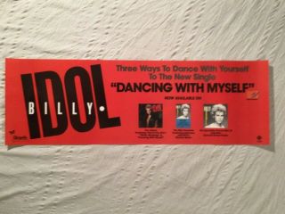 Billy Idol 1983 Promo Poster Dancing With Myself Chrysalis Records