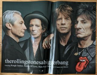 Rolling Stones A Bigger Bang 24x18 Promo Poster Group Pic Keith Richards Jagger