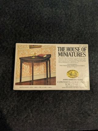 The House Of Miniatures Vintage Opened Box Hepplewhite Side Table 1800 