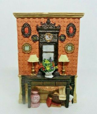 1:24 Scale Dollhouse Miniature Antique High Detail Victorian Hallway Table Scene