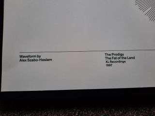 The Prodigy Soundwave Poster.  Fat Of The Land.  Waveform 2