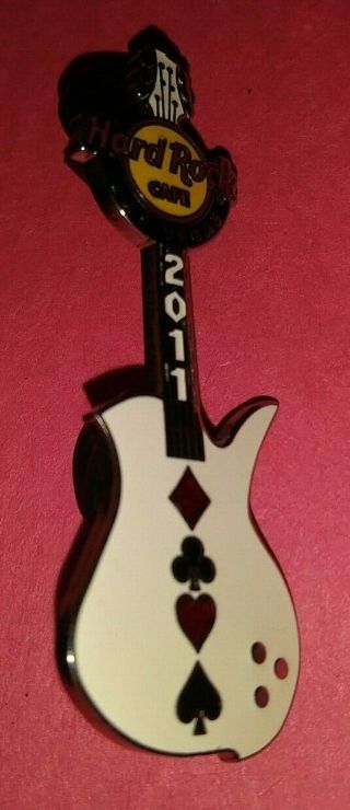 Hard Rock Cafe Hrc 2011 Playing Card Rock N Roll Guitar Collectible Pin Rare Le