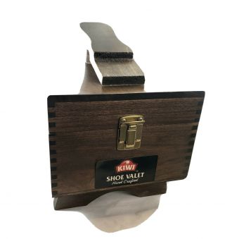 Kiwi Hand Crafted Shoe Valet Wooden Box With Dovetail/brushes/polish
